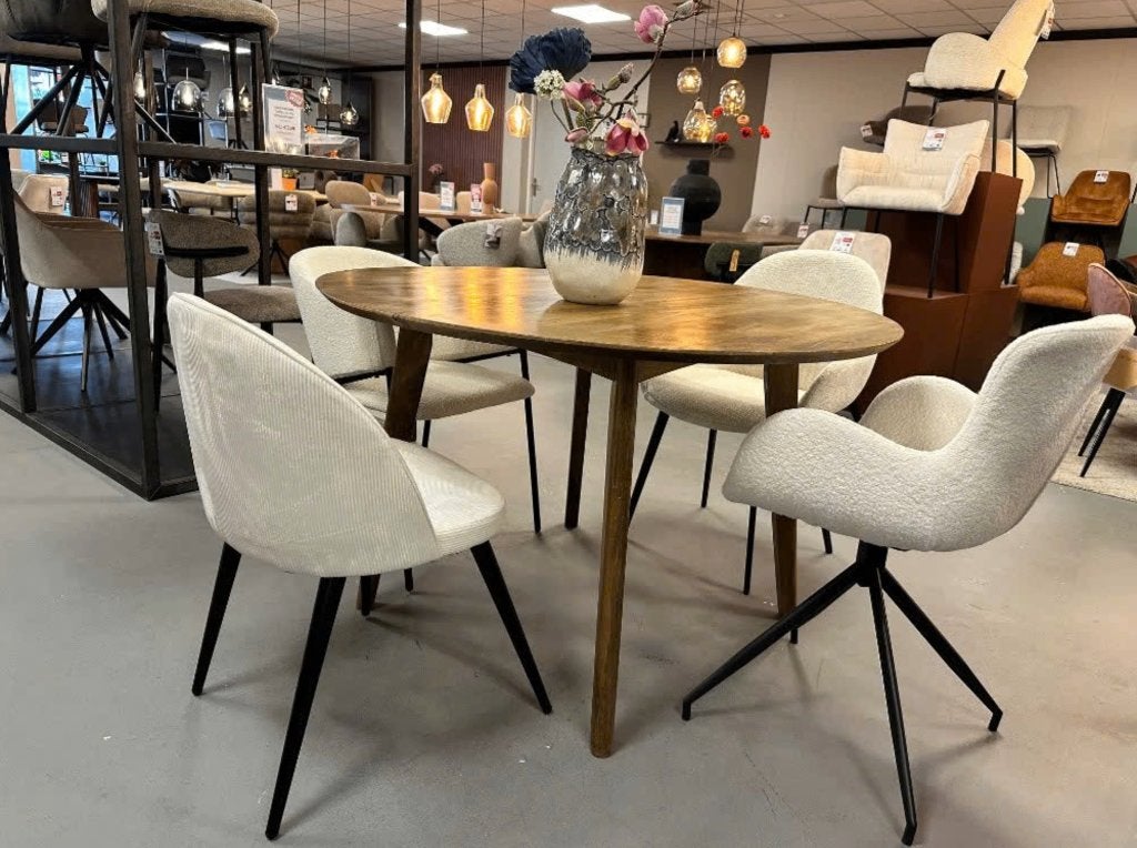 Witte eetkamerstoelen - stoelen wit - witte stoelen stof, Ophalen, Wit, Nieuw, Vier