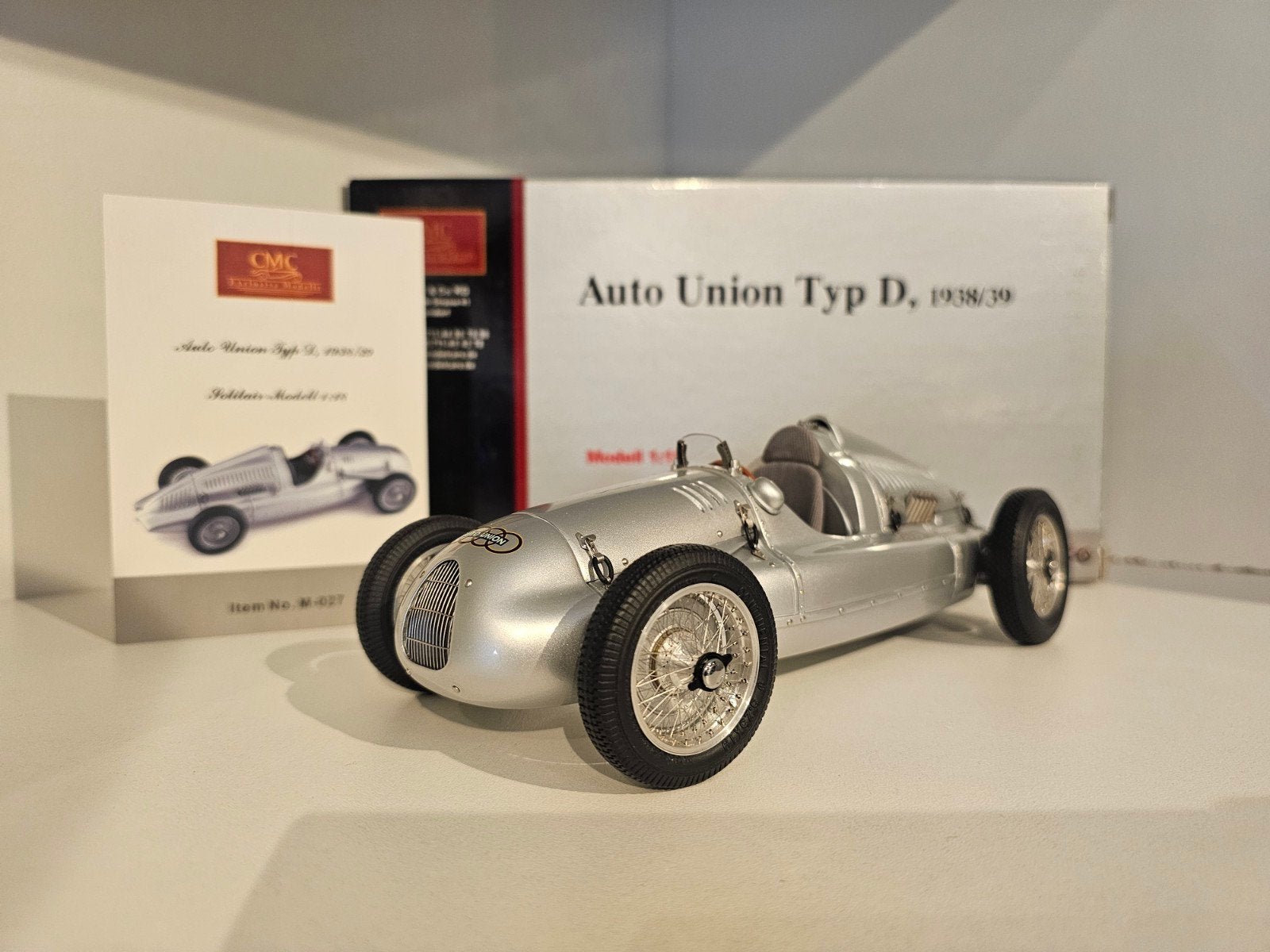 CMC Auto Union Typ D, 1938/39 - Schaal 1:18 Modelauto, Ophalen of Verzenden, Zo goed als nieuw, Auto, Overige merken
