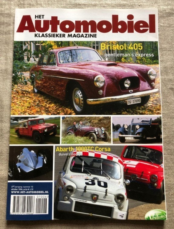 Automobiel: Bristol 405, Fiat Abarth 1000TC Corsa, BMW 3, Ophalen of Verzenden, Zo goed als nieuw, Algemeen