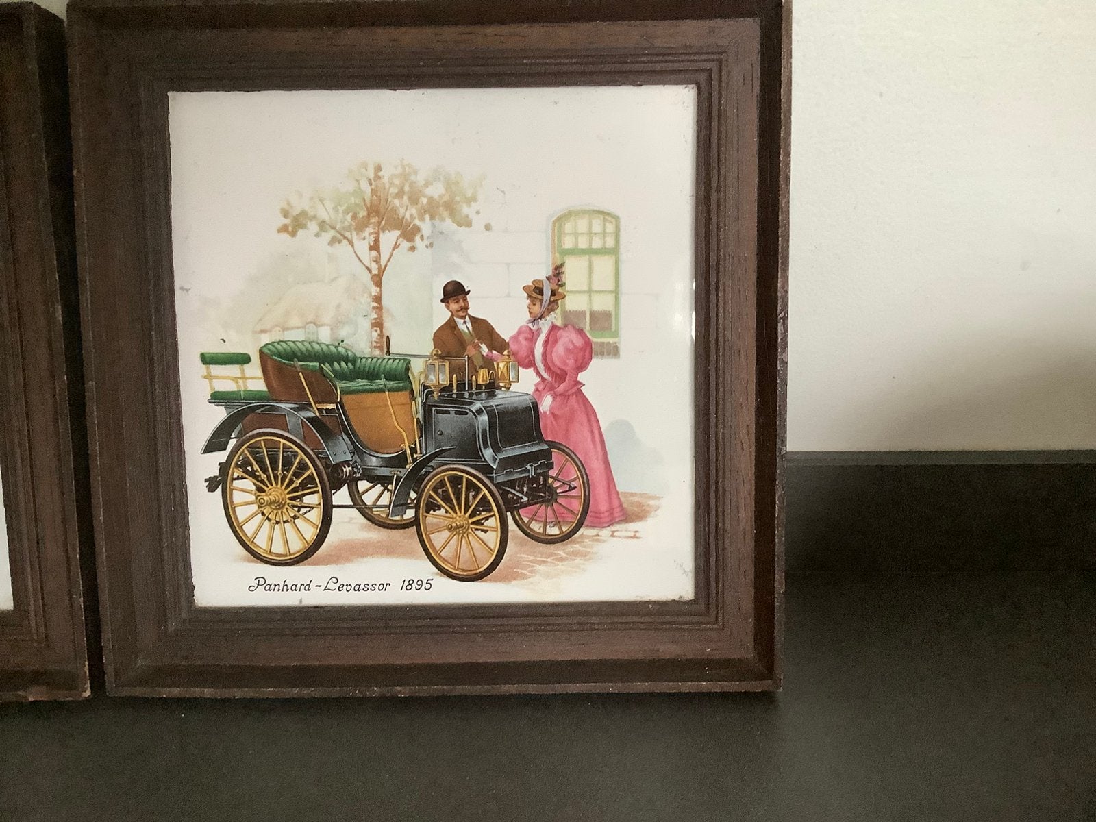 Vintage keramische Myott tegel Panhard Levassor auto 1895, Ophalen of Verzenden