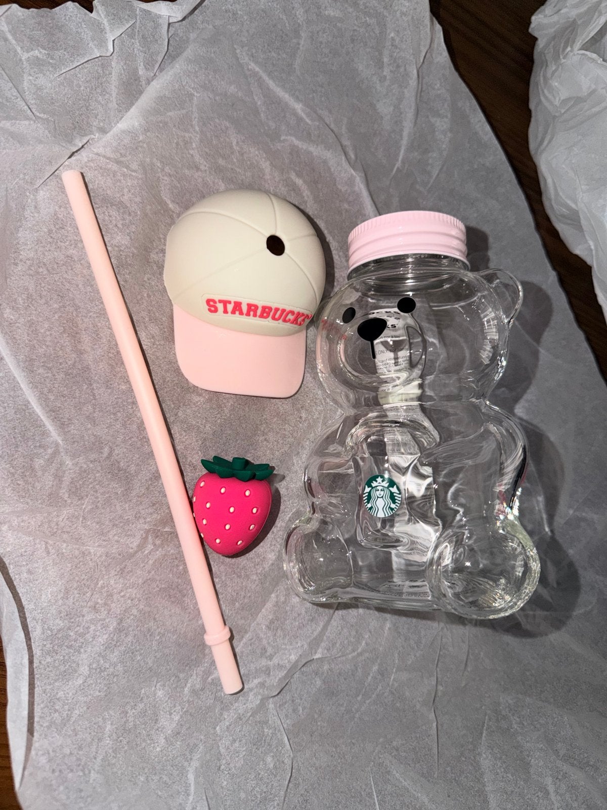 Starbucks Limited Edition Zomer 2026 Bearista Glas cup, Huis en Inrichting, Ophalen of Verzenden, Nieuw, Roze, Glas