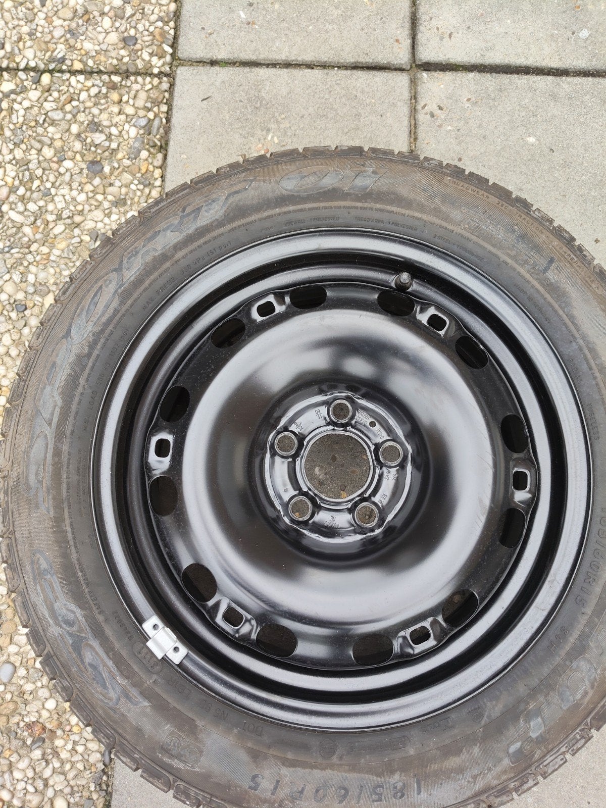 reserve wiel vw up, Ophalen