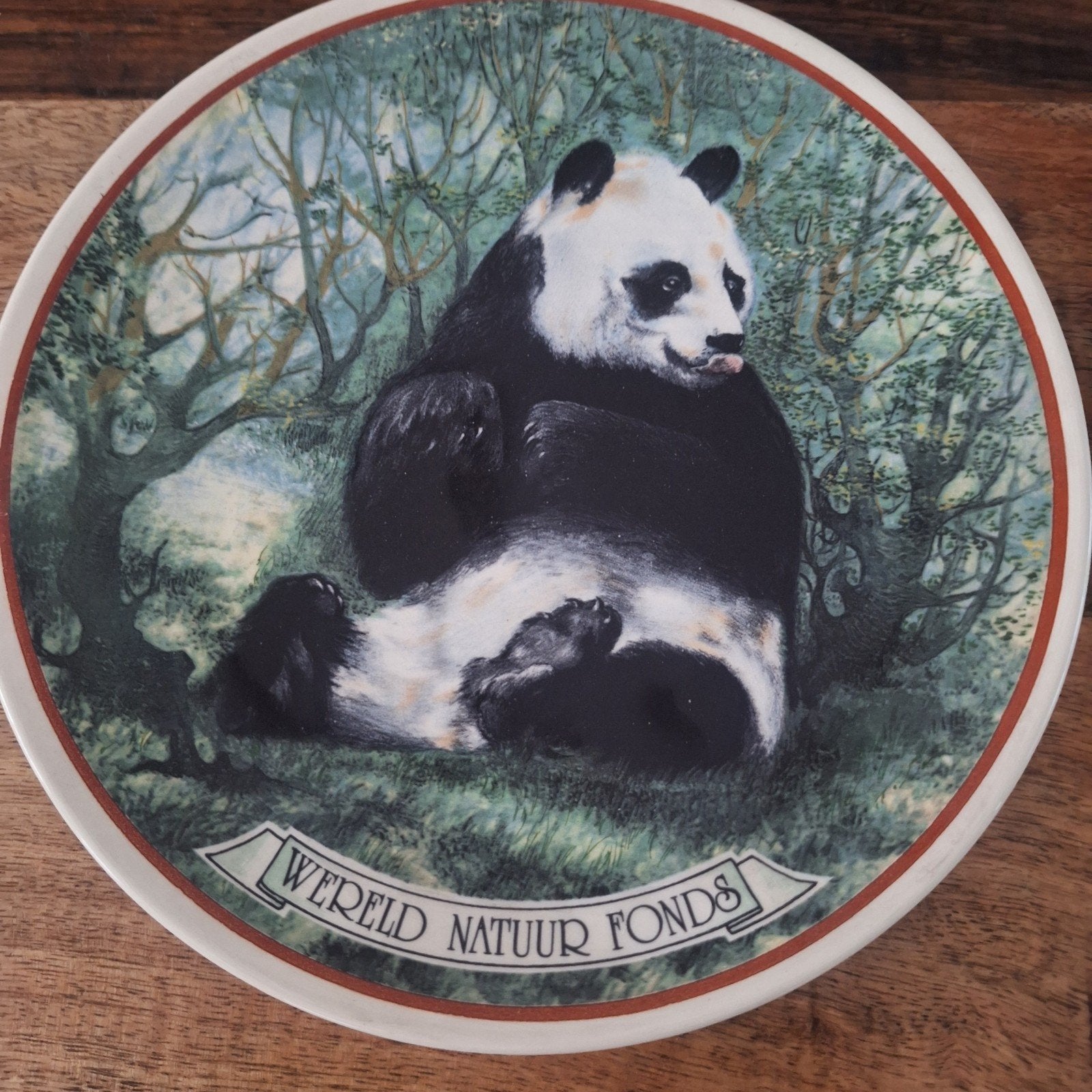 WNF Wereld Natuur Fonds Regina wandbord 1962-1982 Panda, Ophalen of Verzenden