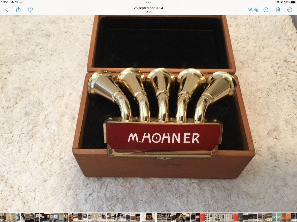 trumpet call mondharmonica in org kistje, Ophalen of Verzenden, Zo goed als nieuw, C-mondharmonica