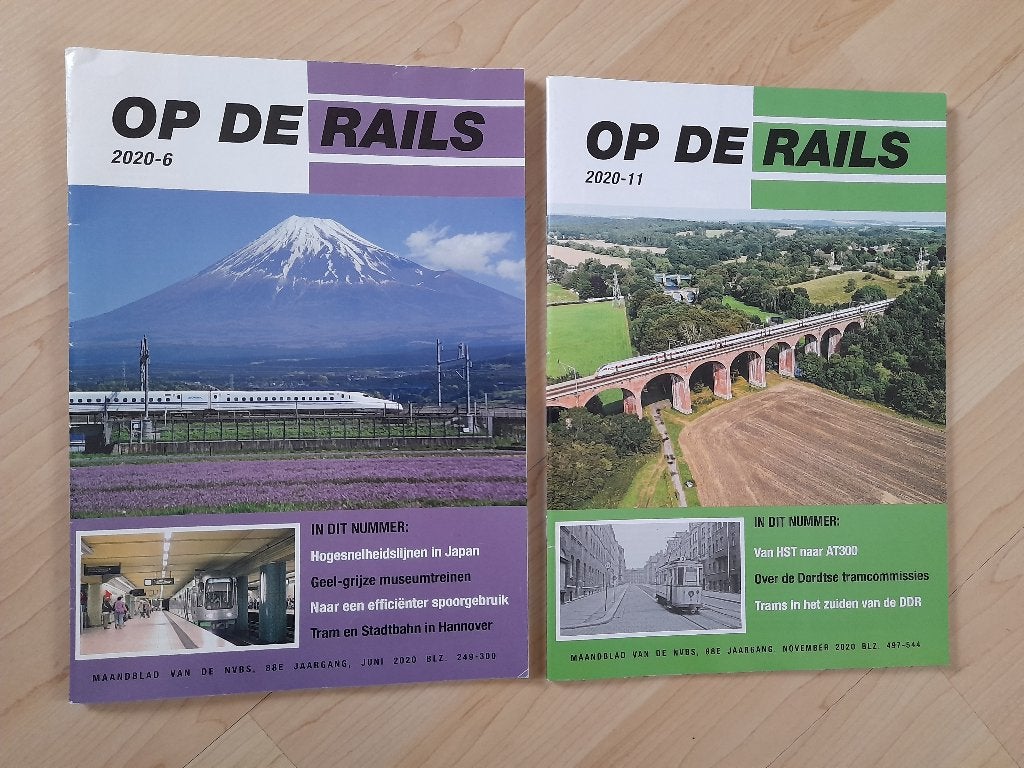 TIJDSCHRIFT OP DE RAILS 2020 nummer 6, 11 en 12, Ophalen of Verzenden, Zo goed als nieuw