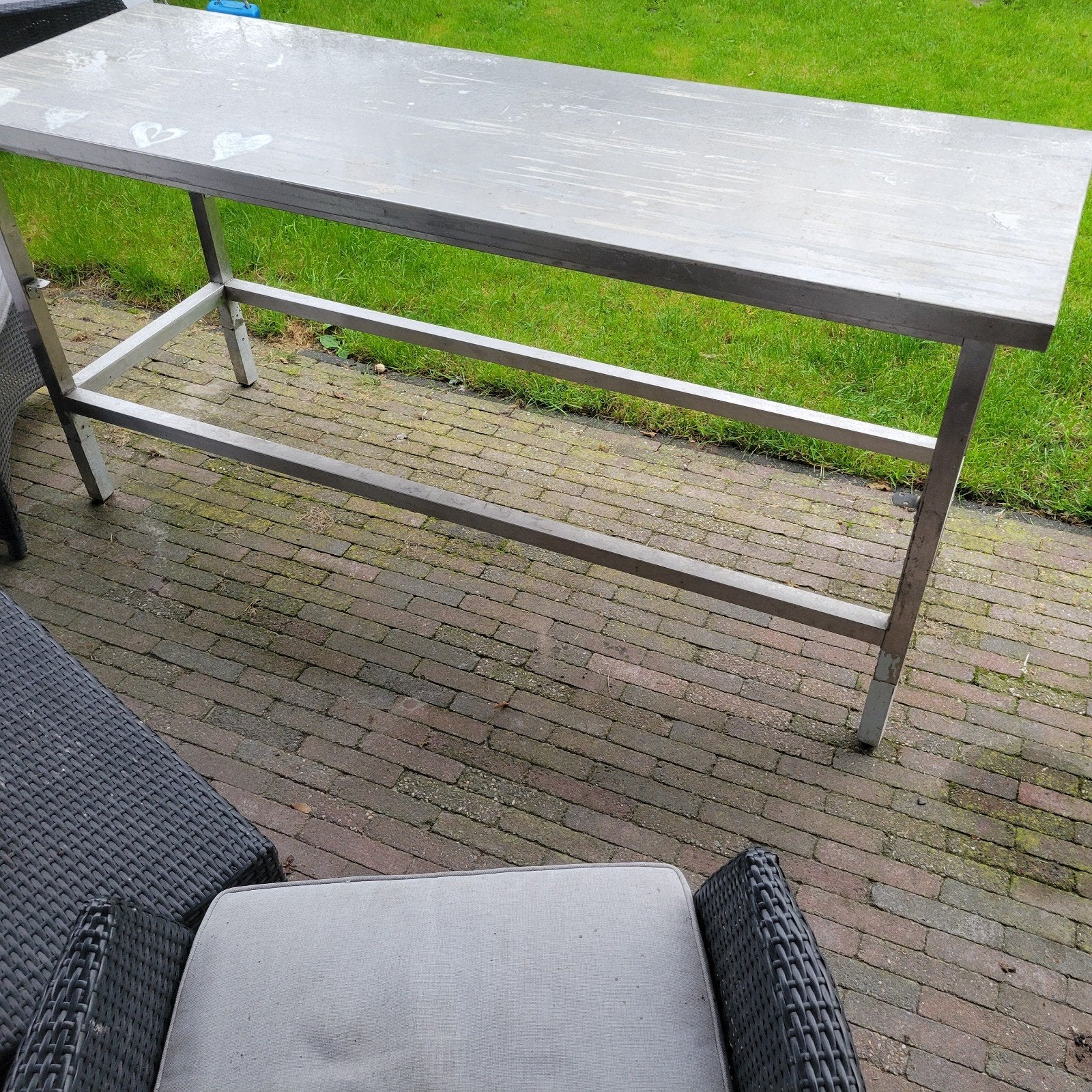 RVS werkbank 190 x 65 cm – RVS blad, Ophalen