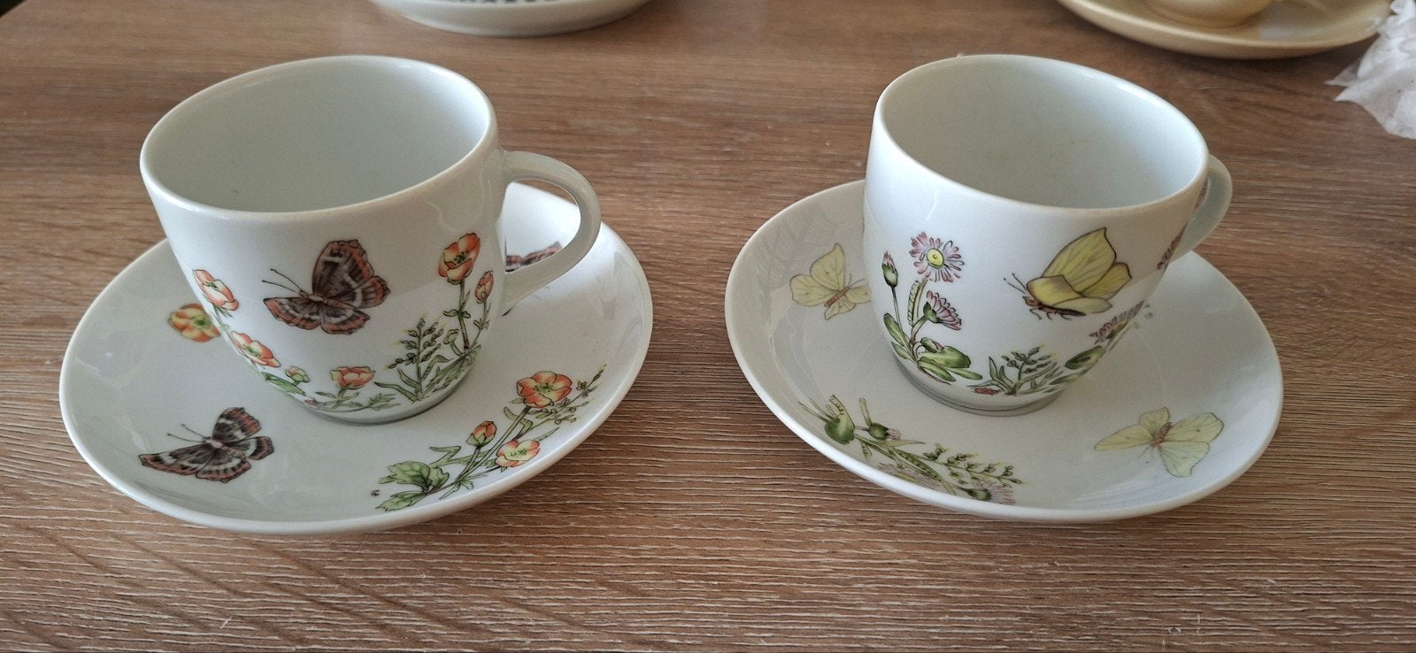 Set van 2 Vintage Kop en Schotels  Scherzer Bavaria vlinder, Ophalen of Verzenden