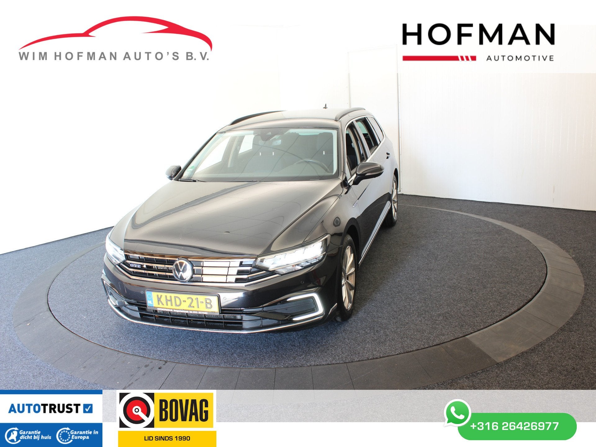 Volkswagen Passat GTE EL Treh+aKlep 100% SOH Camera el stoel, Gebruikt, Zwart, 4 cilinders, Met garantie (alle)