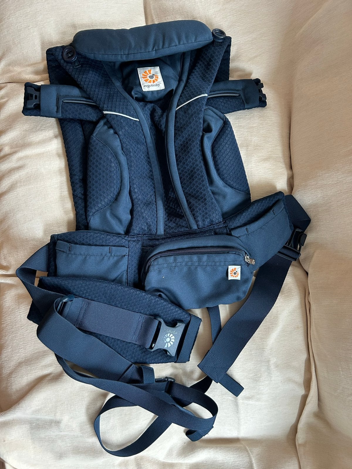 Ergobaby Omni Breeze Draagzak - Midnight Blue, Overige merken, Ophalen of Verzenden, Zo goed als nieuw, Buik, Rug of Zij