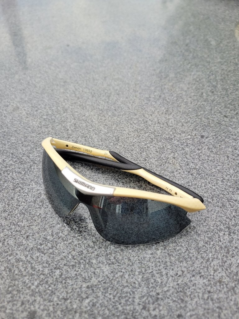 T.K. SHIMANO (WIELREN)ZONNEBRIL, Sieraden, Tassen en Uiterlijk, Gebruikt, Zonnebril, Wit, Ophalen