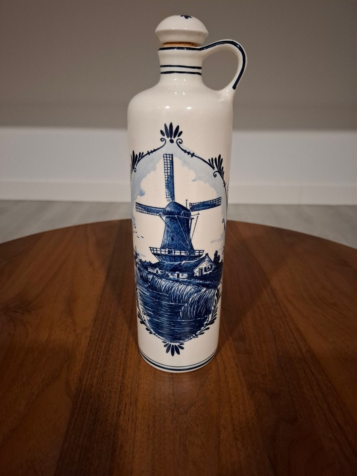 Vintage Bols Jenever Kruik - Delfts Blauw Handwerk, Antiek en Kunst, Ophalen of Verzenden
