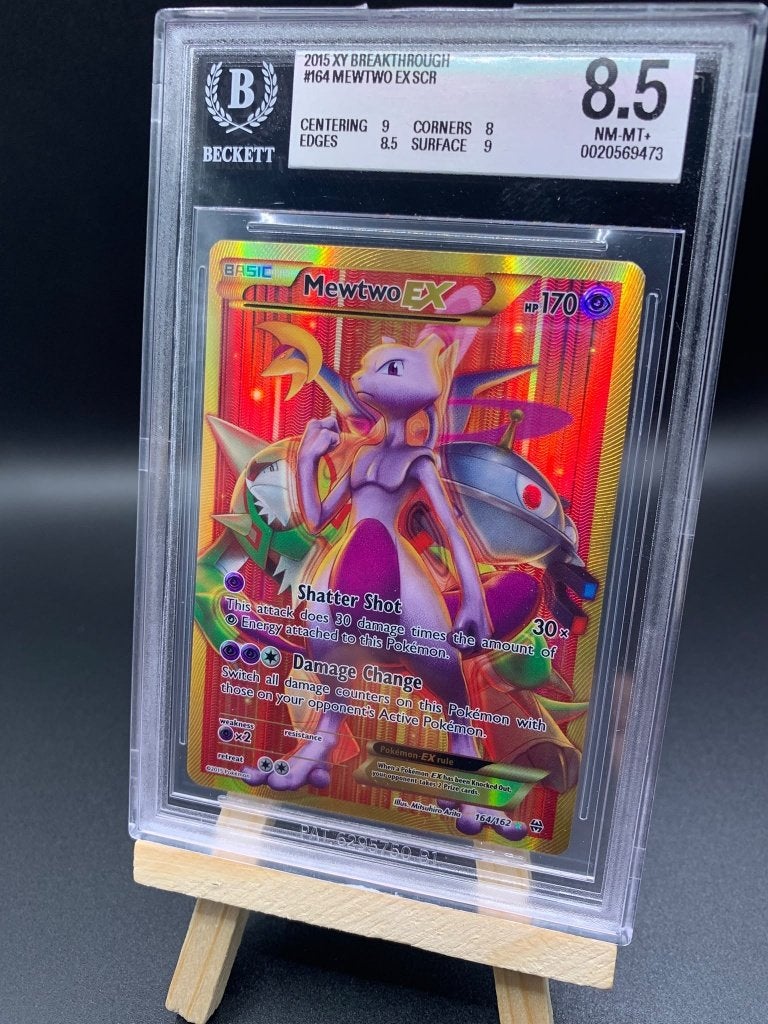 Mewtwo Ex 164 - BGS 8.5 - 2015 XY Breakthrough - EXSCR, Ophalen of Verzenden, Zo goed als nieuw, Losse kaart