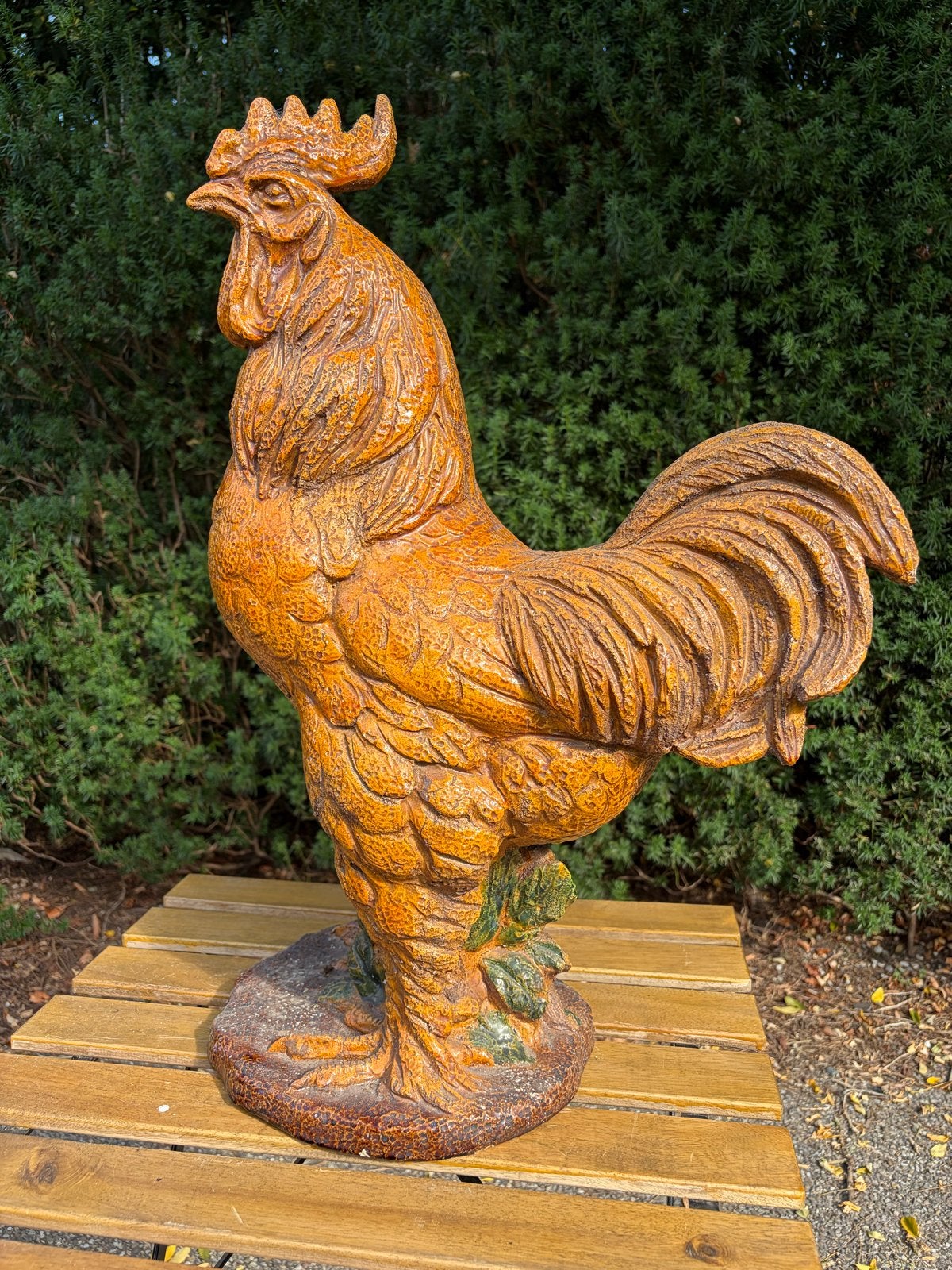 Keramische/aardewerken haan - 68 cm hoog, Ophalen, Gebruikt, Meerkleurig, Steen/keramiek
