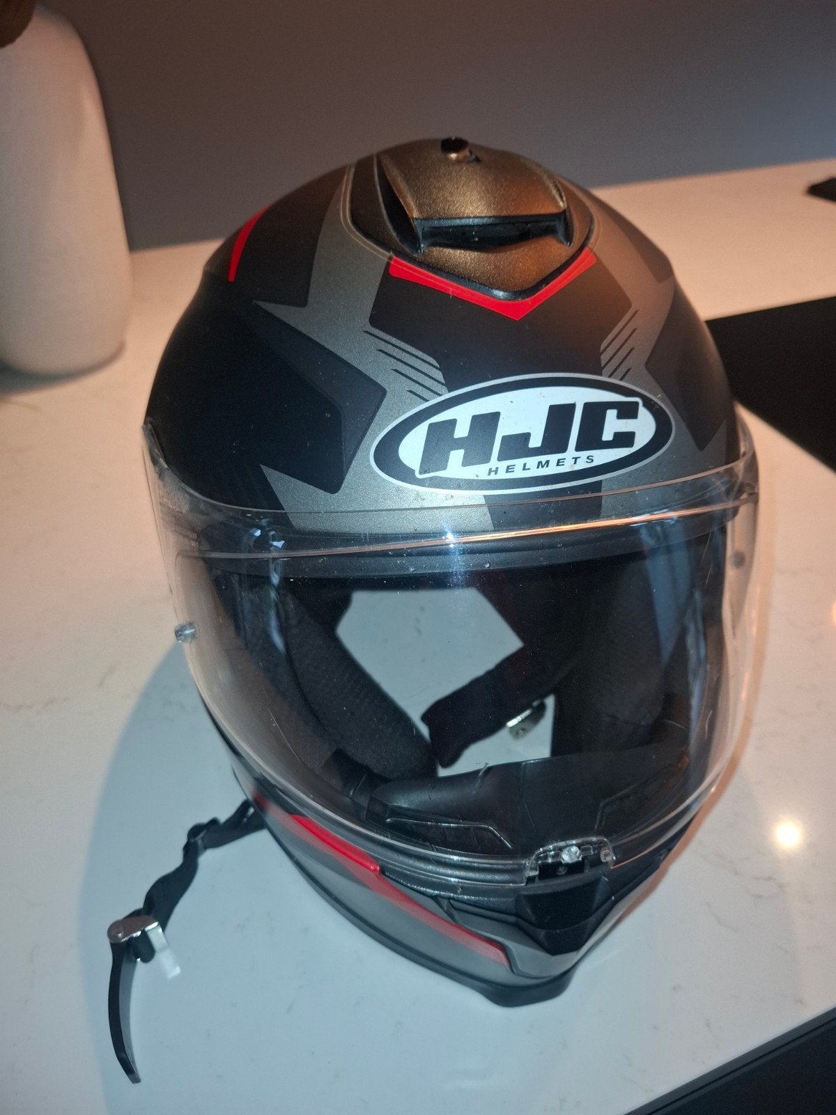HJC C70 Integraalhelm  maat L met lichte gebruikerssporen, Motoren, Ophalen of Verzenden, Tweedehands, Integraalhelm, HJC