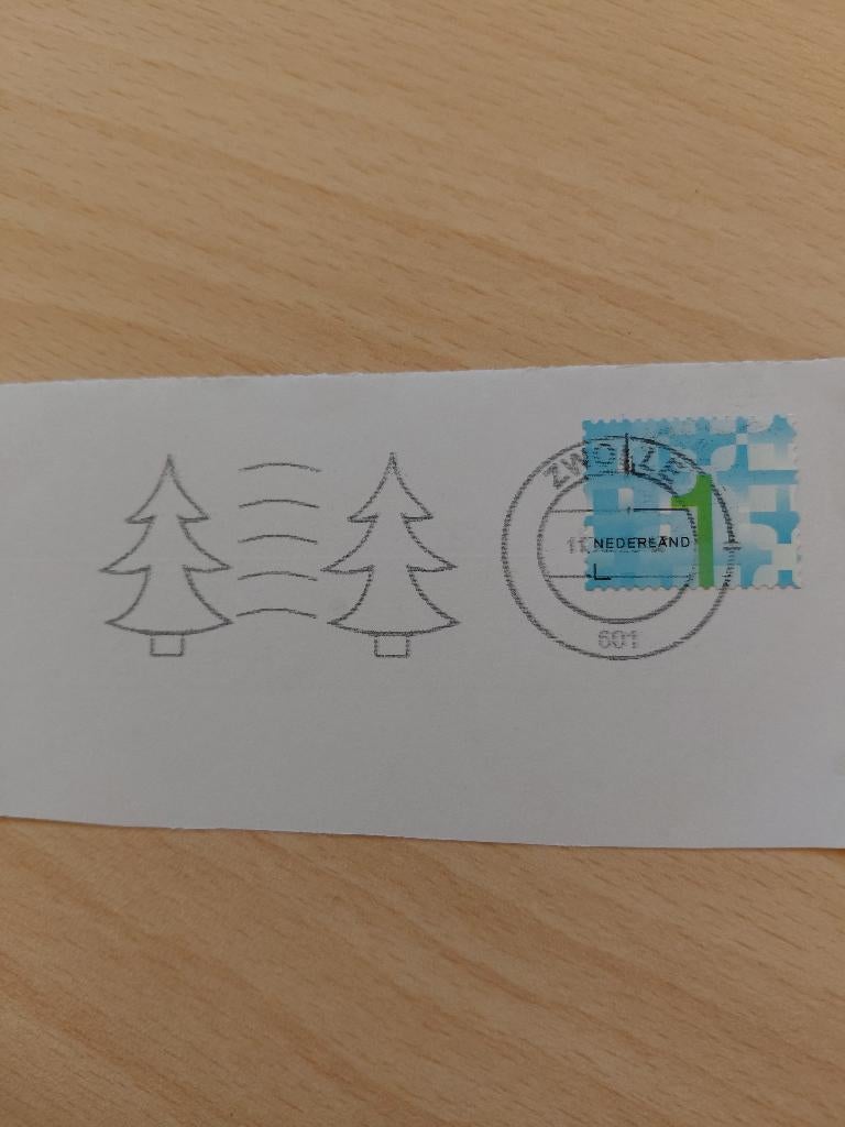 Zwolle poststempel automaatstempel kerstboom, Verzenden, Gestempeld