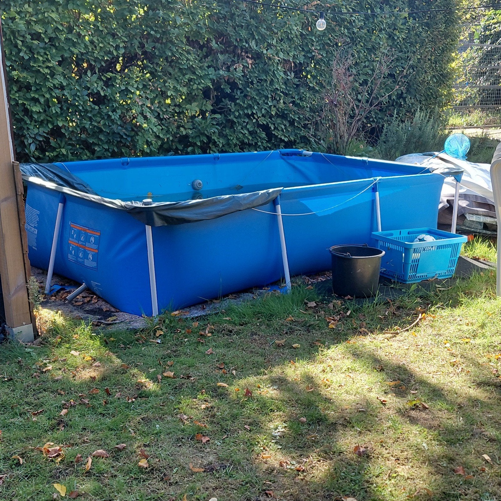 Zwembad inclusief pomp en afdekzeil, Tuin en Terras, Ophalen, Gebruikt, Minder dan 80 cm, Minder dan 200 cm