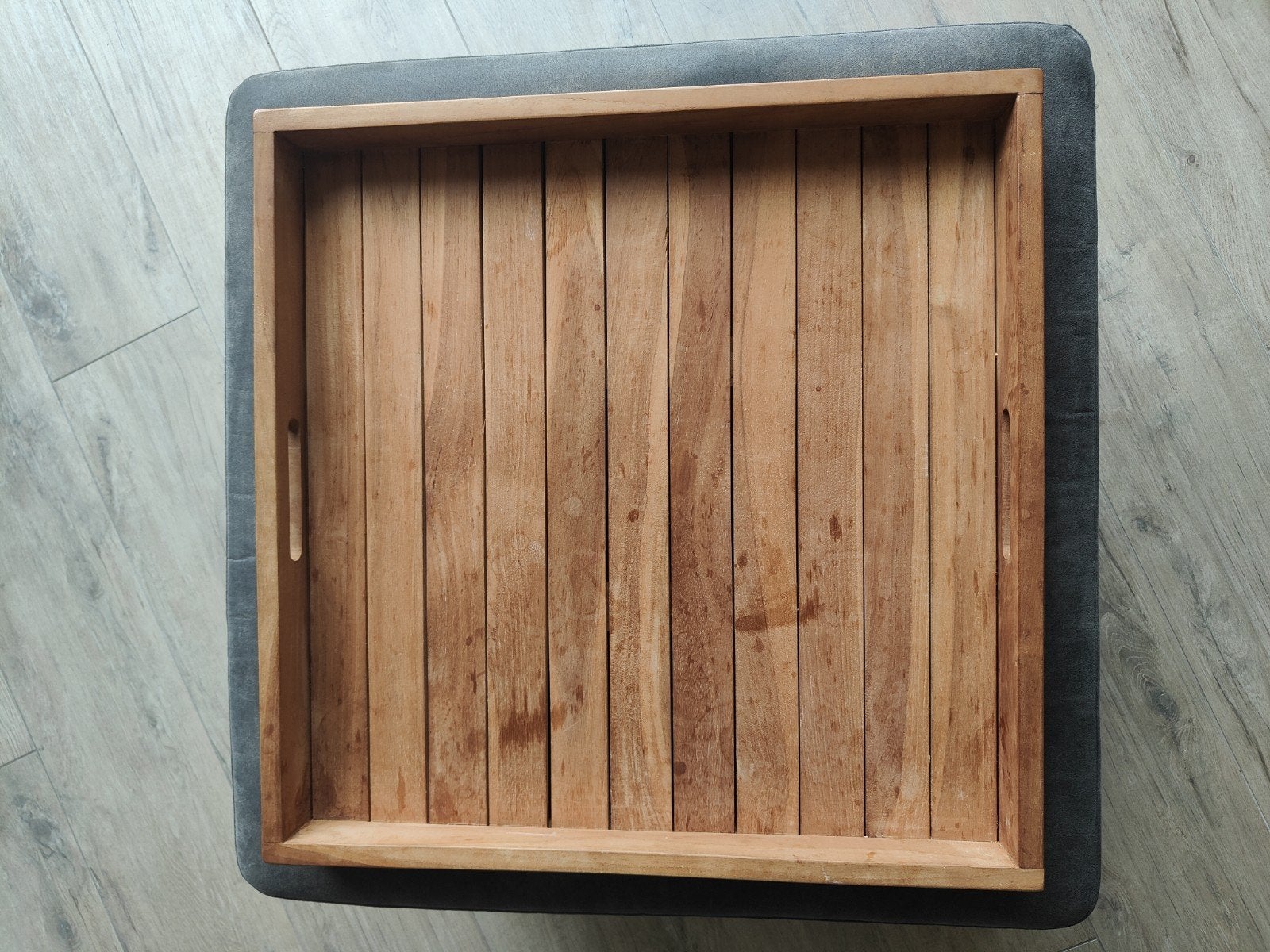 hocker dienblad 60x60, Huis en Inrichting, Ophalen, Vierkant, Zo goed als nieuw, Dienblad