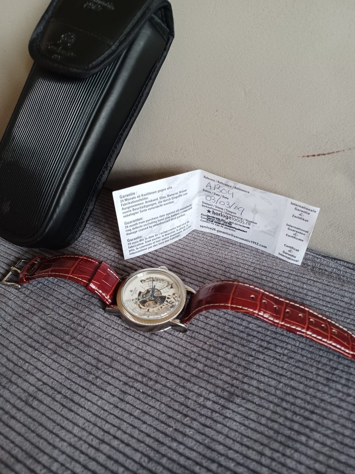 Aeromatic 1912 Horloge uit Duitsland - Zeer goede staat, Ophalen of Verzenden