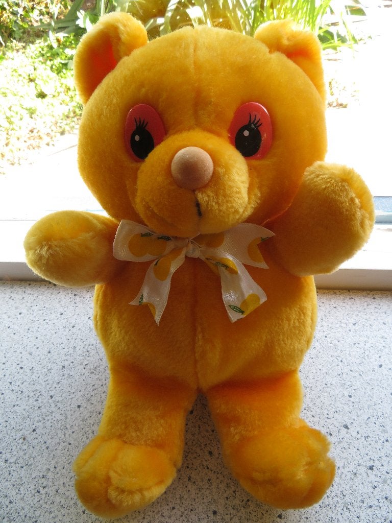 Vintage The Woodland Fruit Bear Teddy Citroen?, Ophalen of Verzenden, Zo goed als nieuw, Stoffen beer, Overige merken