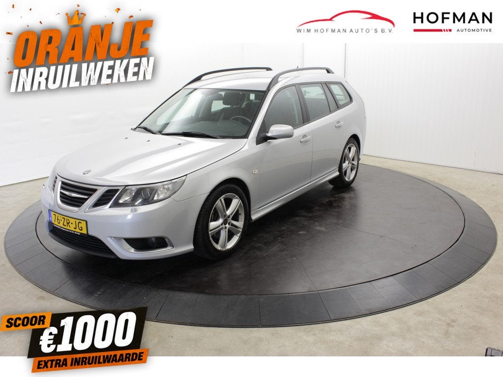 Saab 9-3 Sport Estate 2.8 T V6 Aero XWD 281PK Youngtimer NL, Auto's, Zwart, Met garantie (alle), Handgeschakeld, Vierwielaandrijving