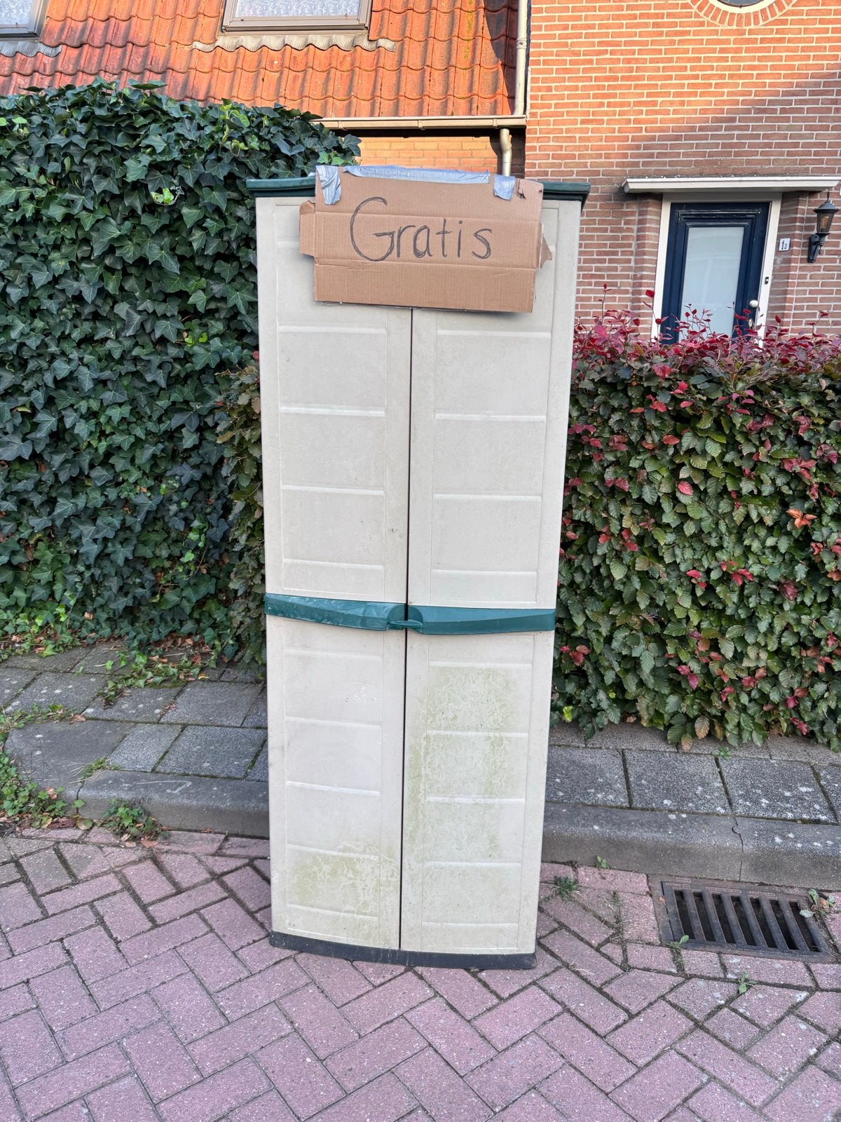 Gratis tuinkast - Kunststof opbergkast voor buiten, Ophalen, Gebruikt, Kunststof, Overige typen
