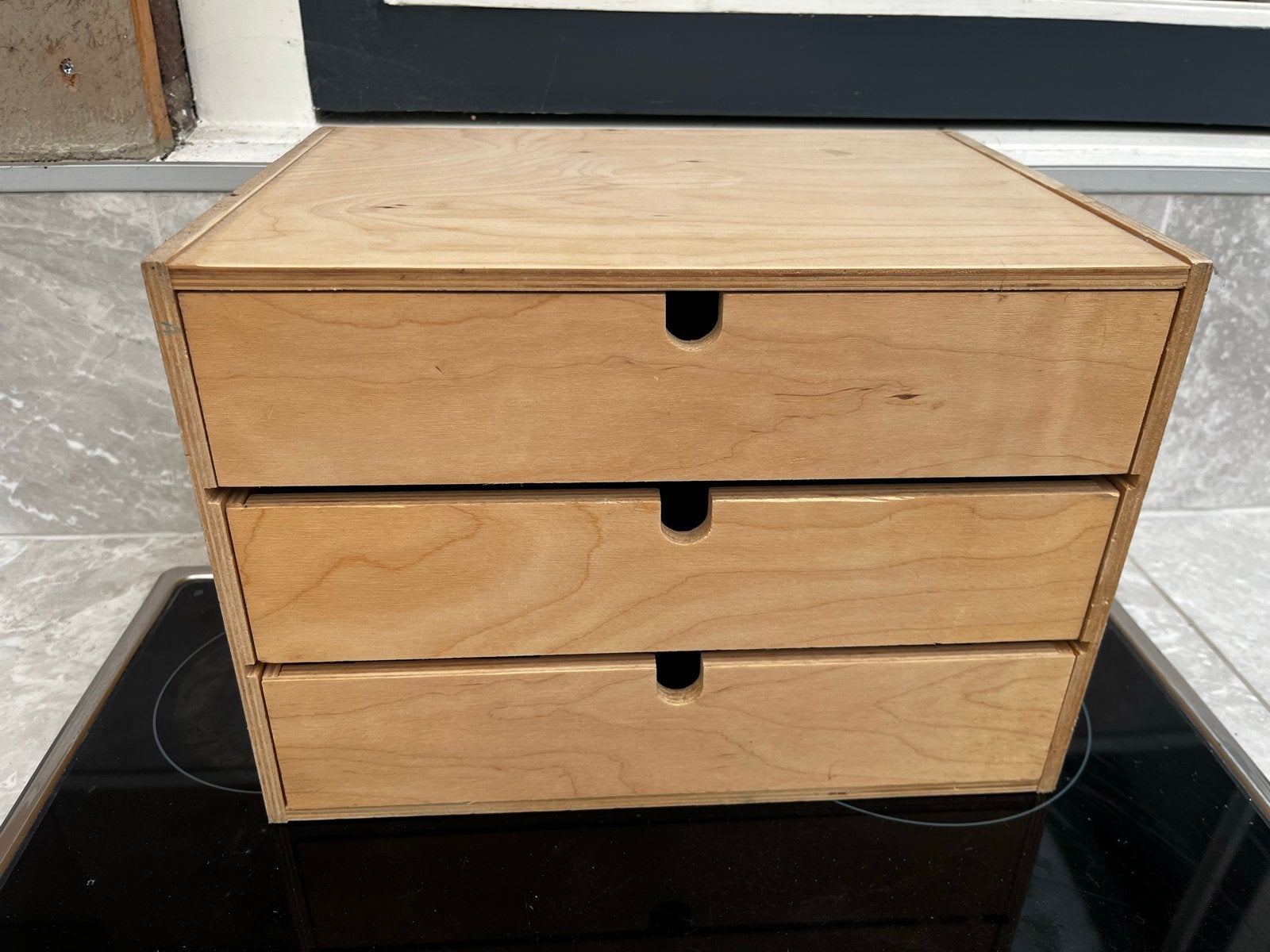 Houten ladekastje met 3 laden - Zo goed als nieuw, Ophalen, Minder dan 50 cm, Zo goed als nieuw, 3 of 4 laden