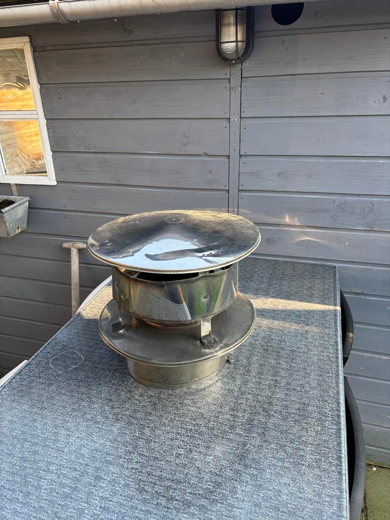 Trekkap RVS 20cm voor schoorsteen, Ophalen, Gebruikt, Vrijstaande haard, Overige soorten