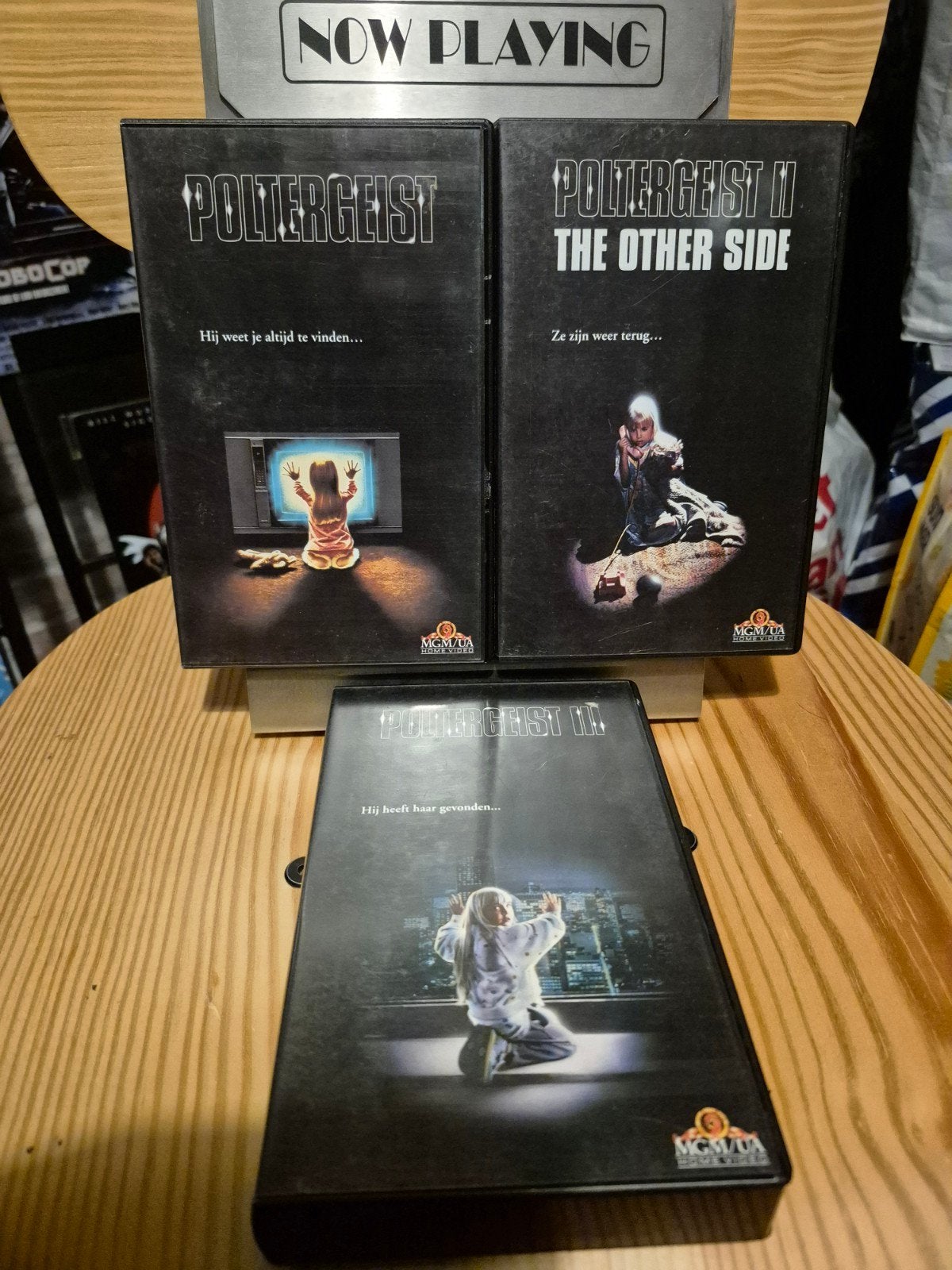 Poltergeist 1, 2 & 3 VHS - Nederlands ondertiteld, Horror, Gebruikt, Vanaf 16 jaar, Boxset