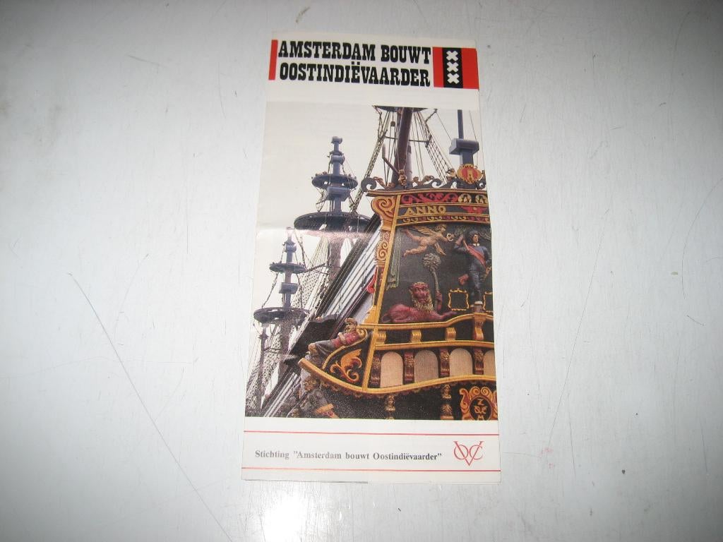 oostindievaarder amsterdam brochure, Verzamelen, Ophalen of Verzenden, Zo goed als nieuw, Zeilboot, Kaart, Foto of Prent