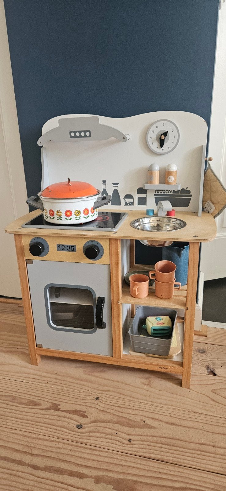 Speelkeuken met accessoires, Kinderen en Baby's, Speelgoed | Speelkeukens, Ophalen, Gebruikt, Hout, Speelkeuken