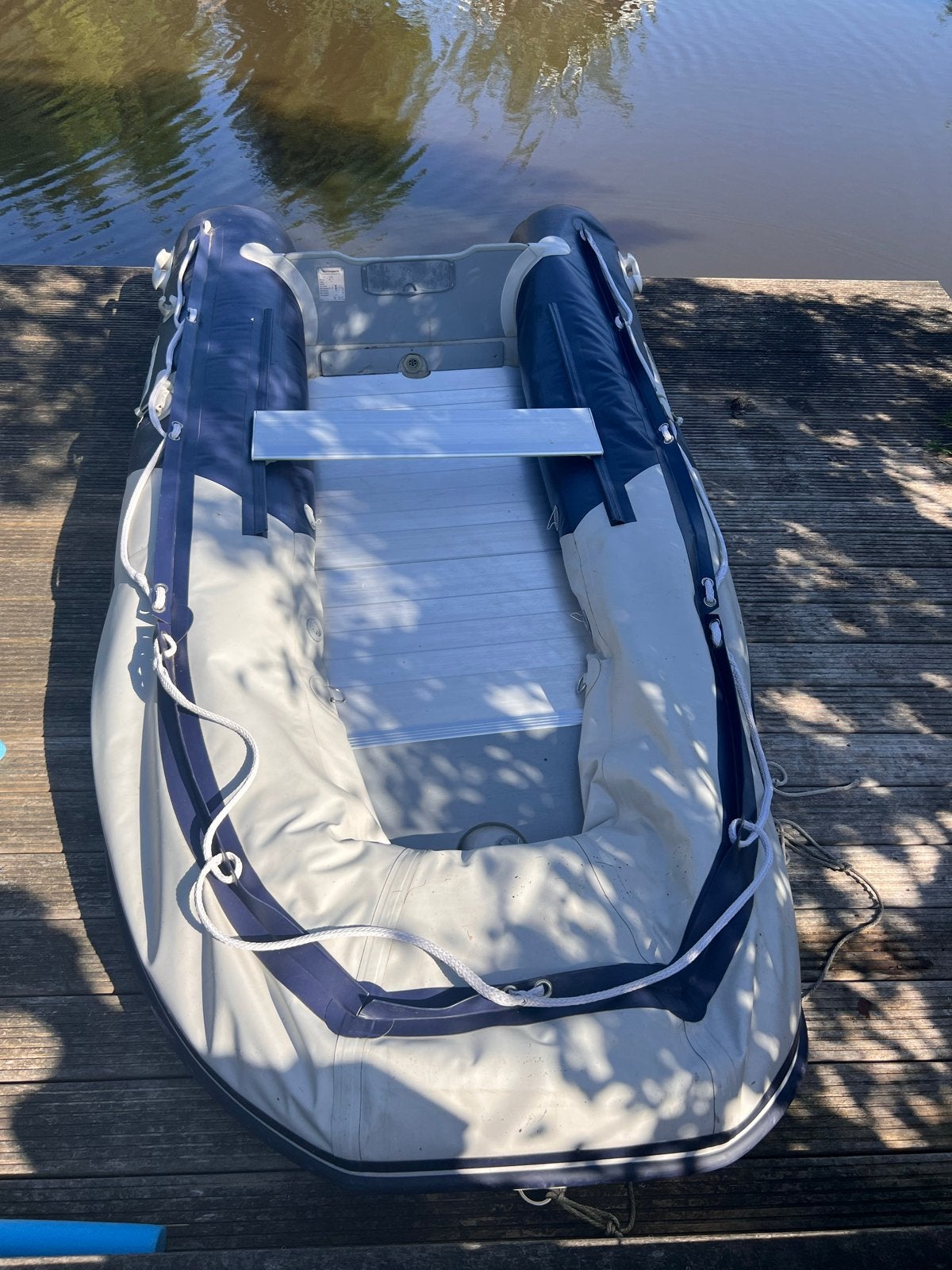 Marinesports rubberboot met lek in tube en kiel, Watersport en Boten, Ophalen, Gebruikt, Overige typen, Motorboot