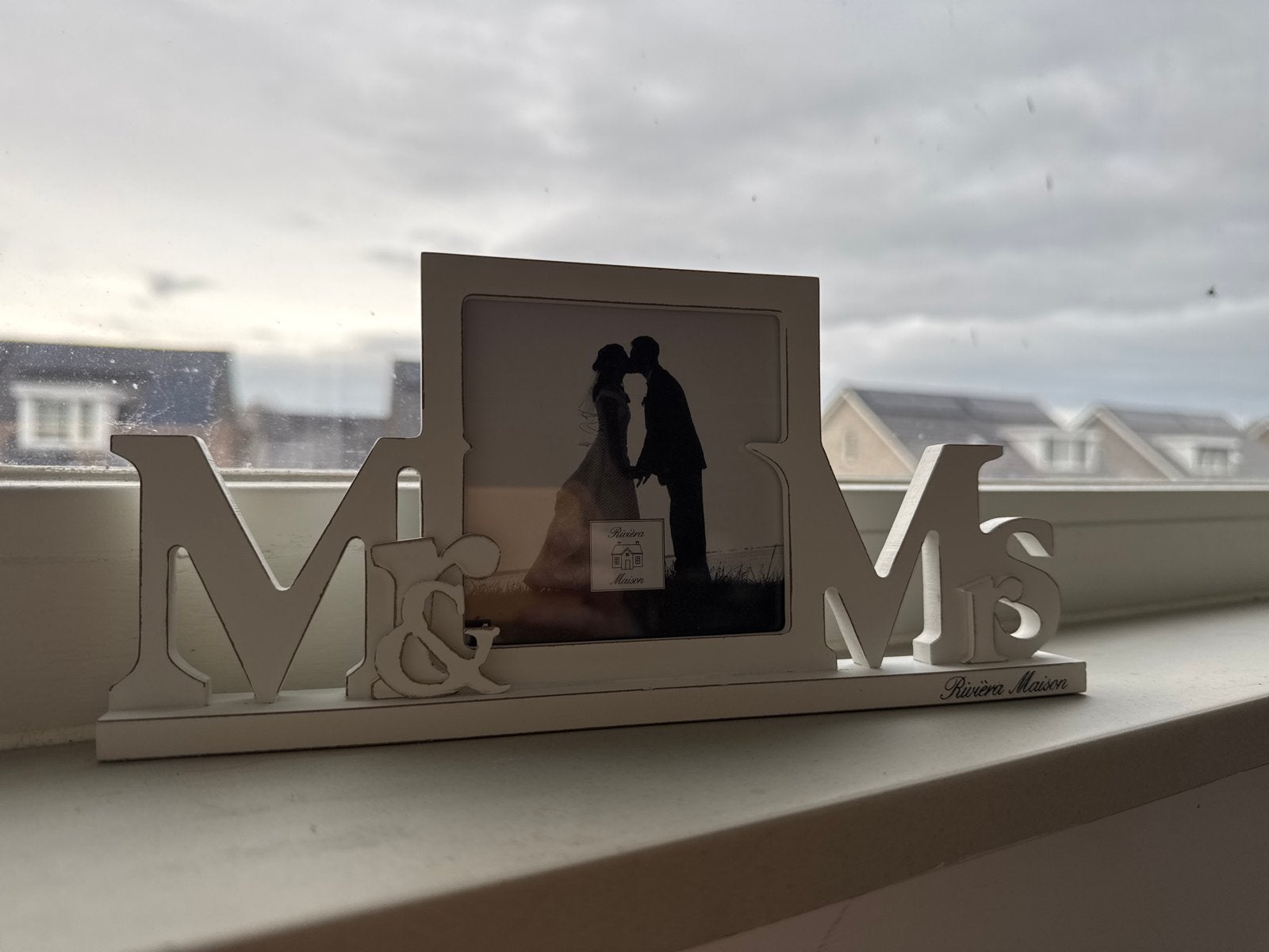 Riviera Maison Mr & Mrs Fotostandaard - Nieuw in doos, Nieuw, Ophalen of Verzenden, Fotolijst, Met afbeelding
