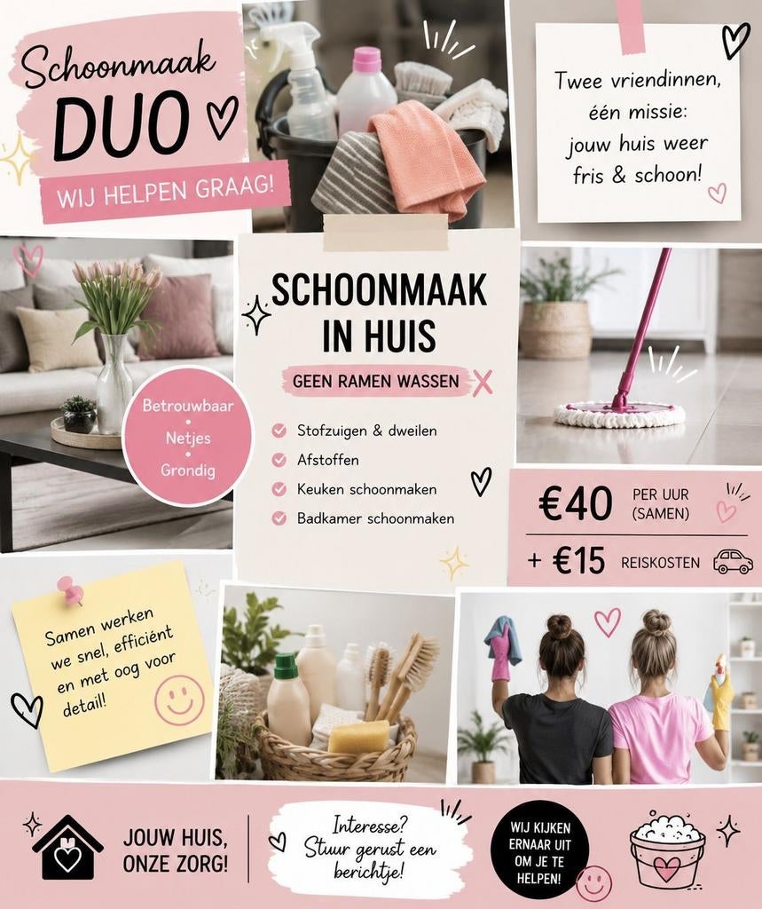Schoonmaken, Ophalen of Verzenden