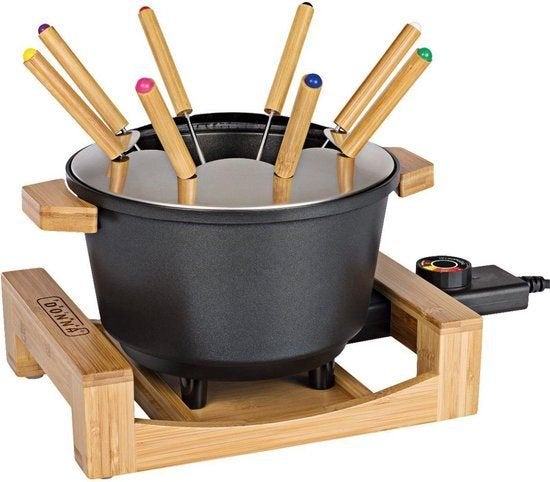 Prima Donna Fondue, zwart - Doos, Witgoed en Apparatuur, Ophalen of Verzenden, Vaatmachinebestendige platen, Zo goed als nieuw