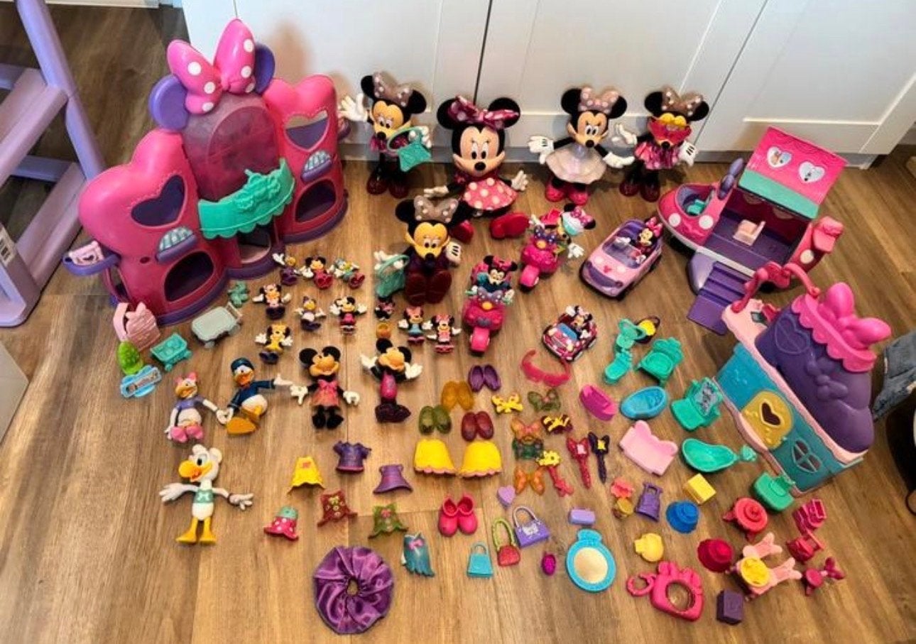 Grote Minnie Mouse Speelgoedcollectie: Speelhuizen, Figuren, Ophalen, Gebruikt, Meisje