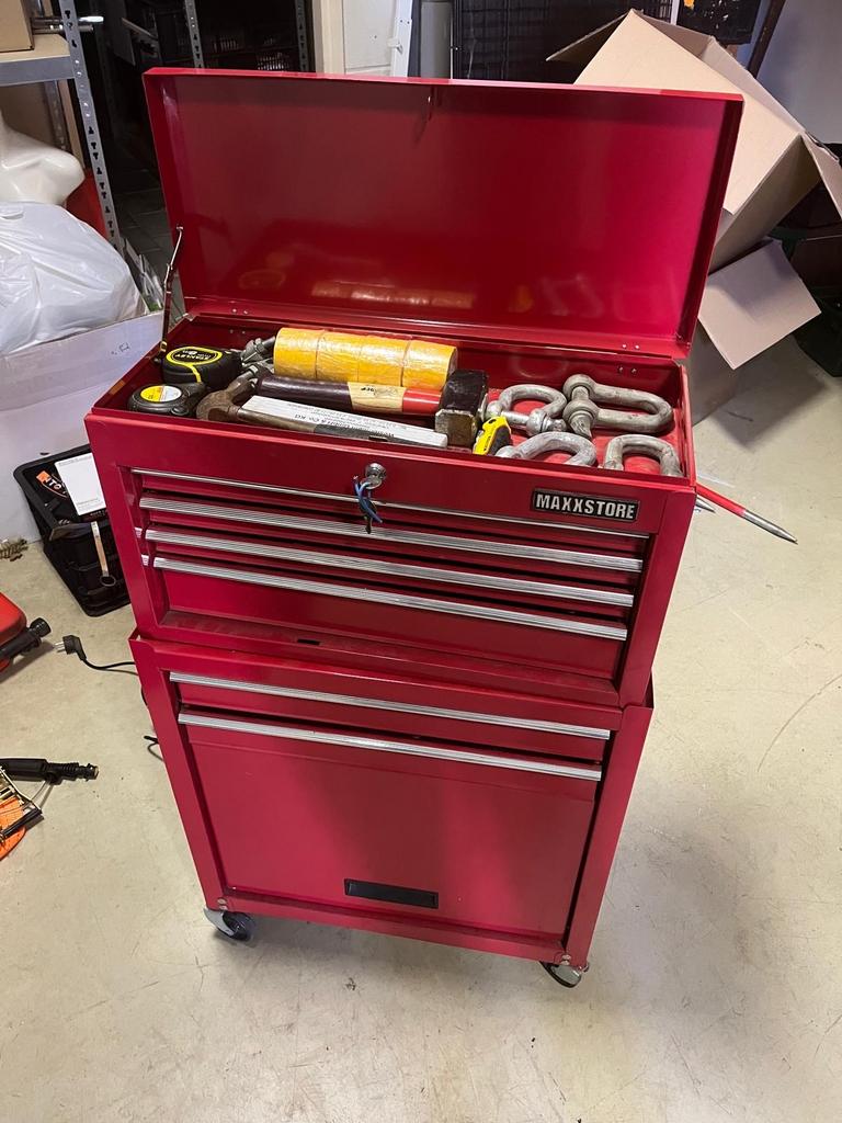 Maxxstore Gereedschapswagen met inhoud, Ophalen, Gebruikt