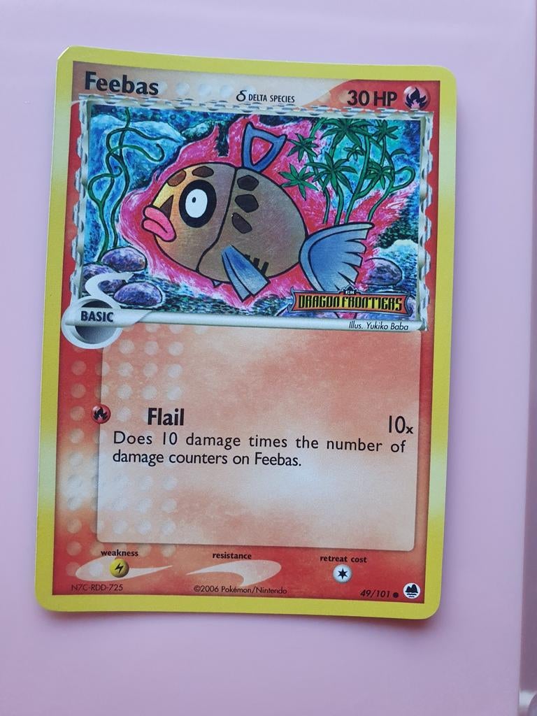 Feebas 49/101 ex dragon frontiers holo pokemon kaart, Ophalen of Verzenden, Zo goed als nieuw