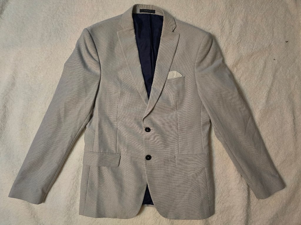 Zara Man Tailoring colbert jasje - lichtblauw grijs - mt. 50, Zo goed als nieuw, Zara Man, Verzenden, Maat 48/50 (M)