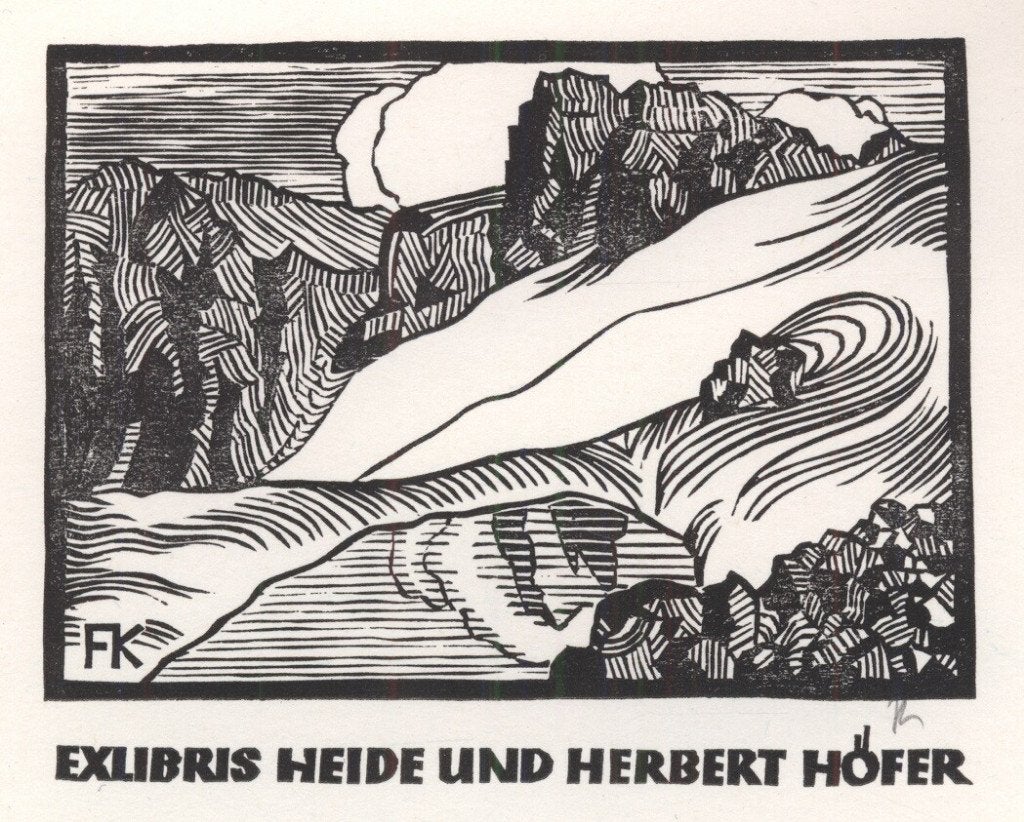 1218 Ex Libris Oostenrijk : Dr. Ottmar Premstaller, z.j., Verzenden, Ex libris