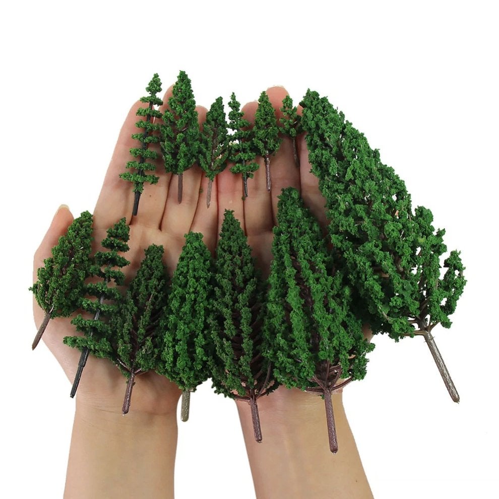 52 Miniatuur Bomen / Boom Trein Landschap Schaal Diorama Bos, Verzenden, Nieuw, 1:50 of kleiner