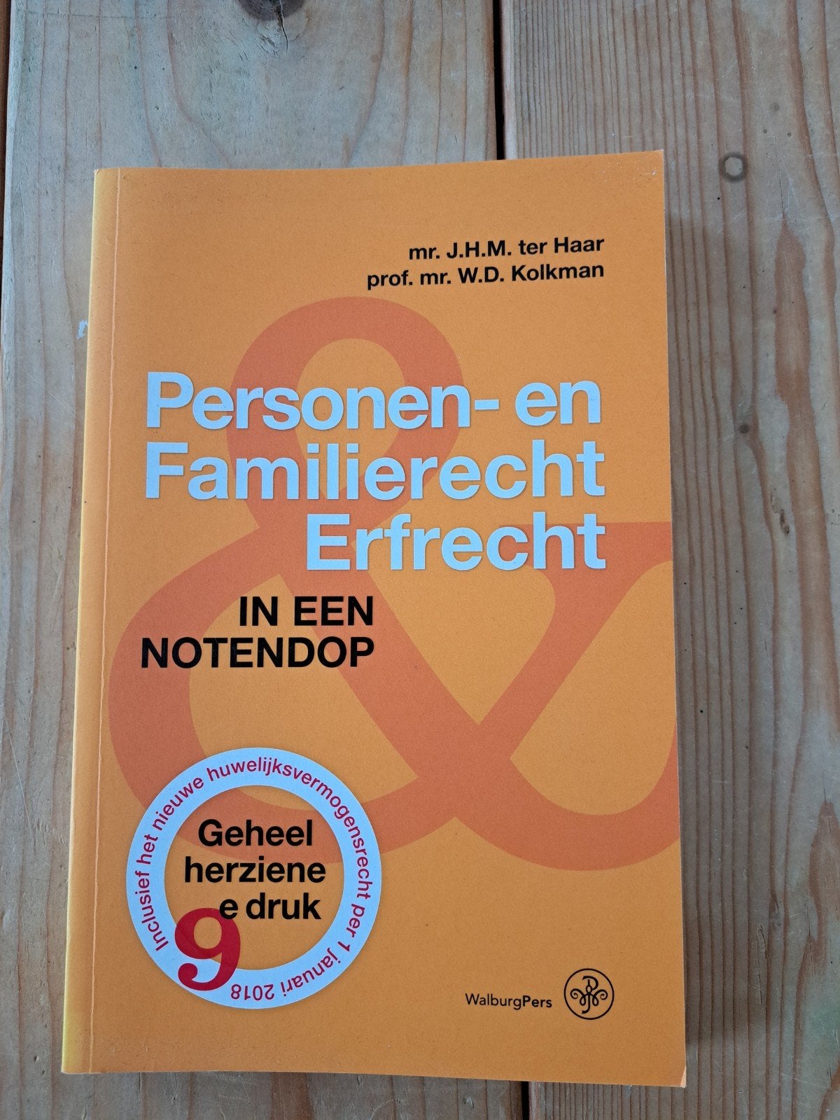 Personen- en Familierecht Erfrecht In Een Notendop, Gamma, Gelezen, Mr. J.H.M. ter Haar, prof. mr. W.D. Kolkman, HBO