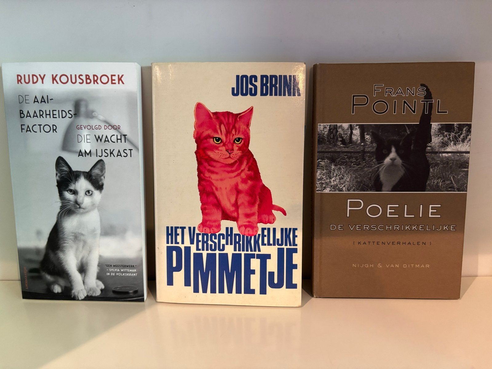 3 Kattenboeken: Rudy Kousbroek, Jos Brink, Frans Pointl, Ophalen of Verzenden, Gelezen, Nederland