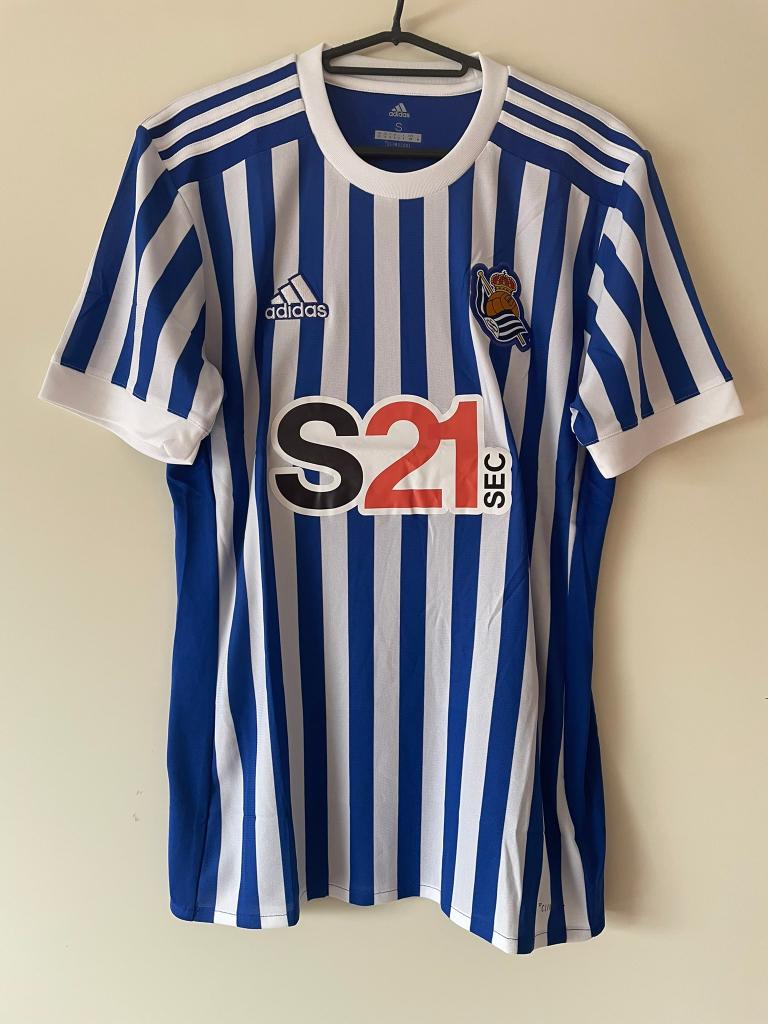 Real Sociedad Adidas Voetbalshirt Maat S 17/18 Home, Blauw, Ophalen of Verzenden, Zo goed als nieuw, Adidas