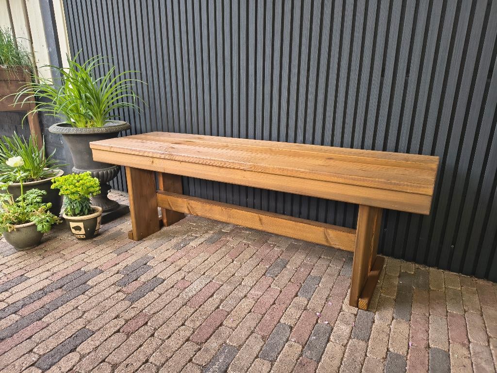 Mooi landelijk houten tuinbankje, Tuin en Terras, Tuinbanken, Ophalen, Nieuw, Hout