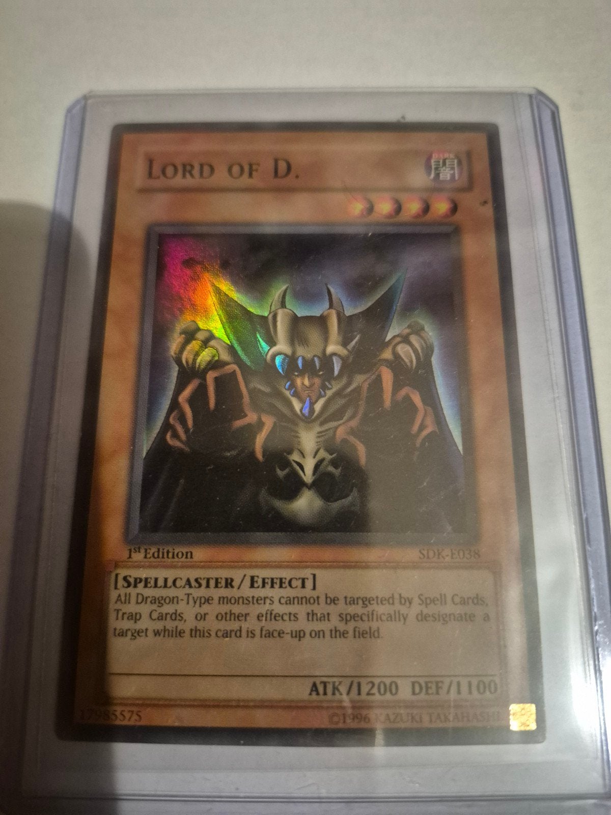 Yu-Gi-Oh! Lord of D. 1st Edition SDK-E038, Ophalen, Zo goed als nieuw, Losse kaart