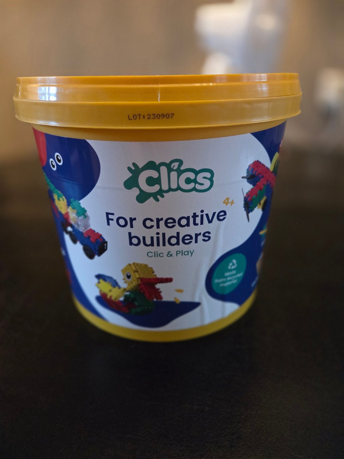 Clics Bouwblokken Emmer - 158 Stuks Compleet, Kinderen en Baby's, Speelgoed | Bouwstenen, Zo goed als nieuw, Overige merken, Ophalen of Verzenden