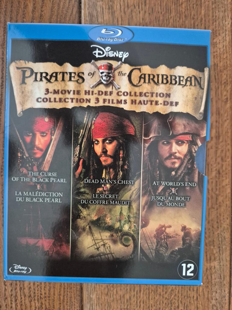Pirates of the Caribbean Trilogie Blu-ray Boxset, Ophalen of Verzenden, Zo goed als nieuw, Avontuur, Boxset