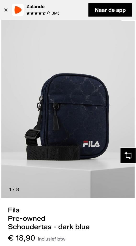 Fila Schoudertas - Zwart, Sieraden, Tassen en Uiterlijk, Tassen | Schoudertassen, Ophalen of Verzenden, Zo goed als nieuw, Zwart