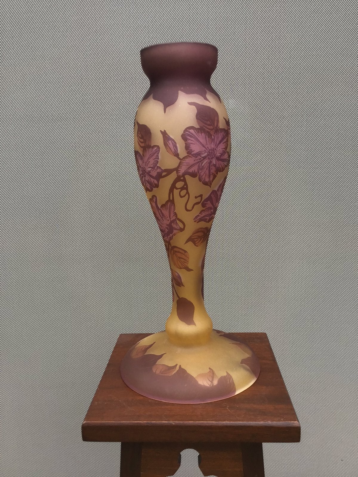 Antieke Emile Gallé Art Nouveau lampvoet in glaspasta, Ophalen