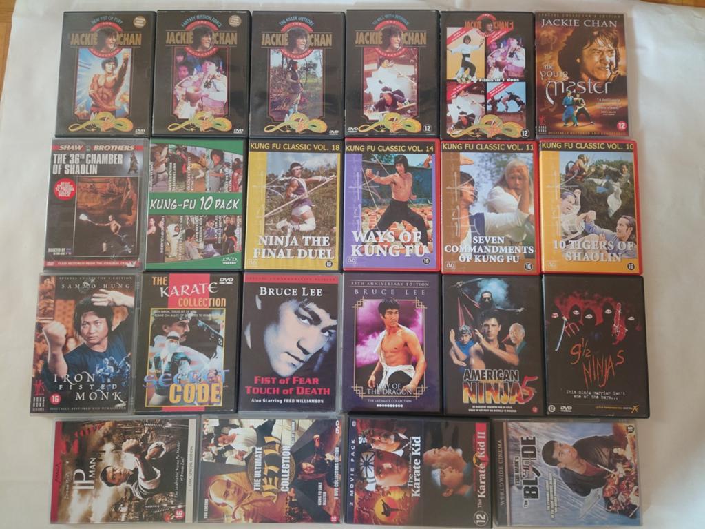 Kung fu en ninja films op Blu ray en dvd, Alle leeftijden, Verzenden, Zo goed als nieuw